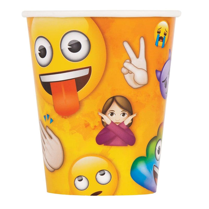 Pappbecher Emoji Regenbogen 266ml/8Stk.