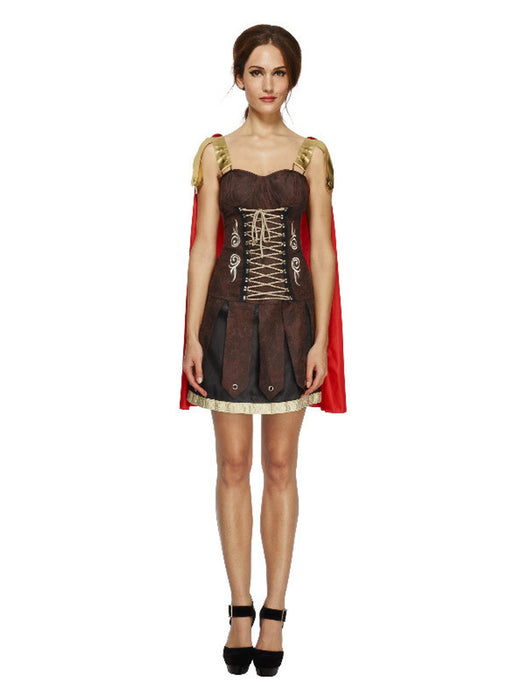 Kostüm Lady Gladiator Kleid + Cape Gr.S