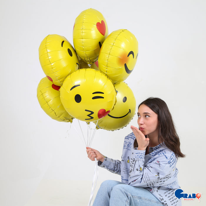 ABC18 Folienballon "Emoji Wacky" | Ø 46 cm