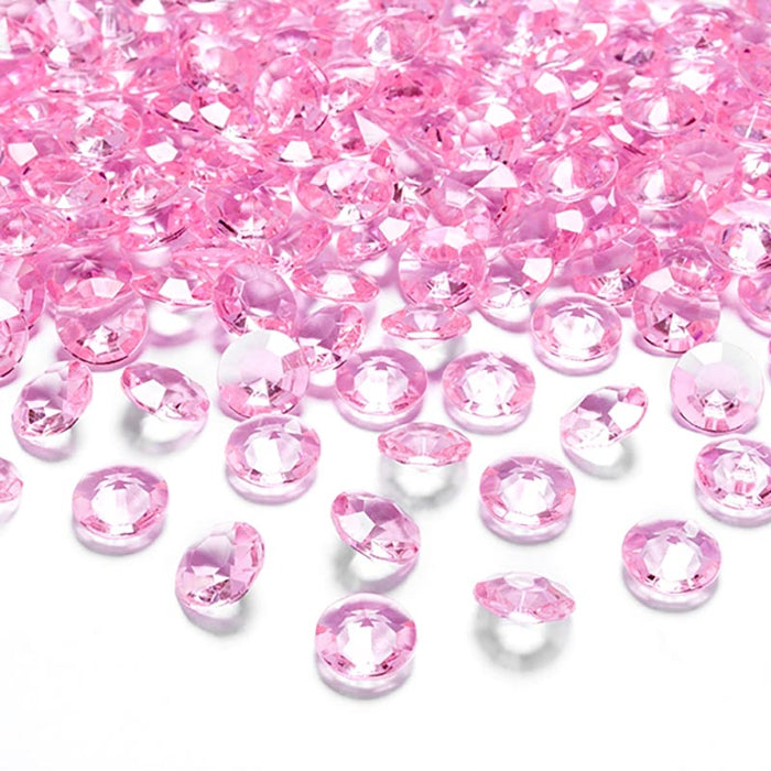 Dekostein Diamant ca. 12mmØ, 100 Stück, Rosa Hell