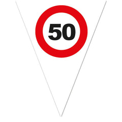 Wimpelkette PE Verkehrsschild #50 | ca. 5 m