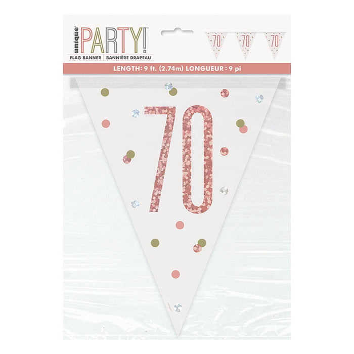 Wimpelkette HB Glitz 274cm Rosegold #70