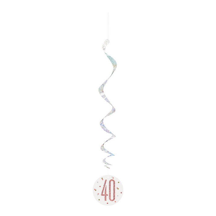Hängedeko Swirl HB Glitz 6Stk./81cm Rosegold #40