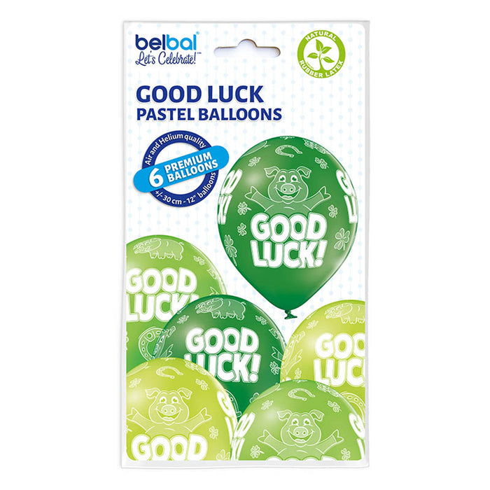 Luftballon Ø30cm "Good Luck"| 6 Stk.