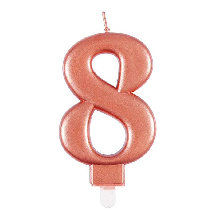 Kerzenzahl Rosegold #8