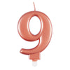 Kerzenzahl Rosegold #9