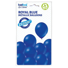 25 Stk. Luftballon Uni Metallic Ø 12cm | Royalblau #079