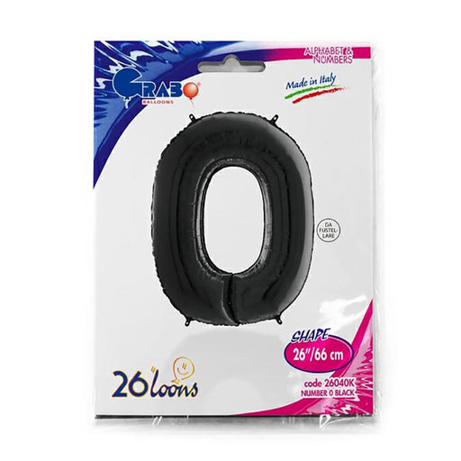Riesenzahl Folienballon Schwarz #8 – 40 Zoll / 102 Cm, Für Helium Oder Luft