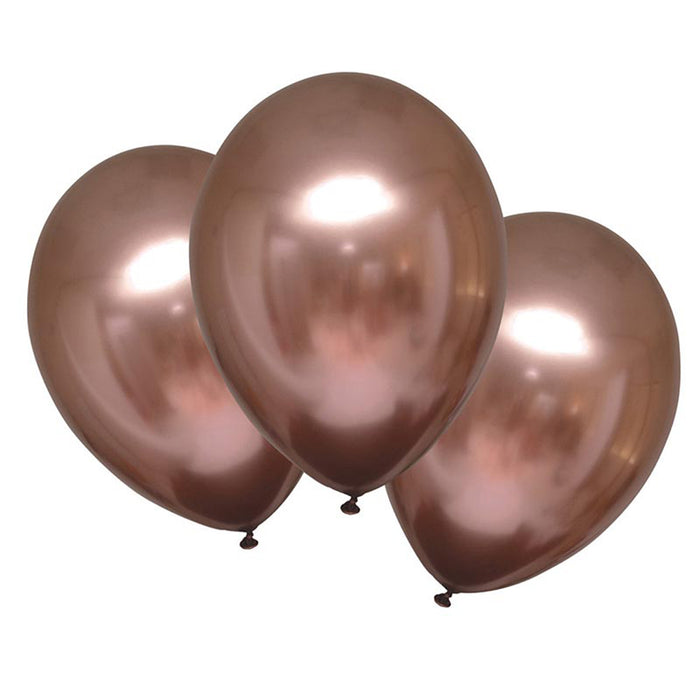 Latexballon Uni Platinum ca.27,5cmØ/6St. Rosegold