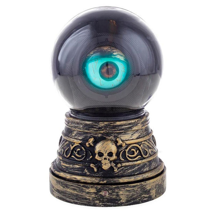 Halloween Deko "Glaskugel Böses Auge" Animatronic | 12x12x19 cm