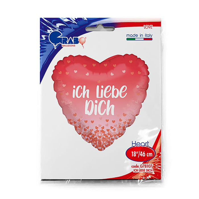 ABC18 Herz Folienballon "Ich Liebe Dich " | Ø 46 cm