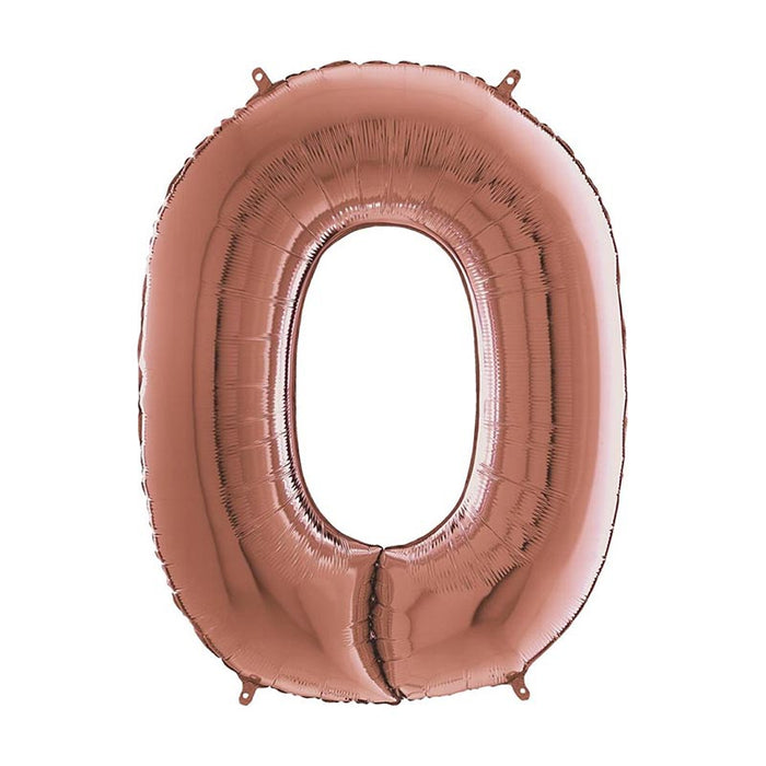 Riesenzahl Folienballon 26"/66cm | Rosegold #9