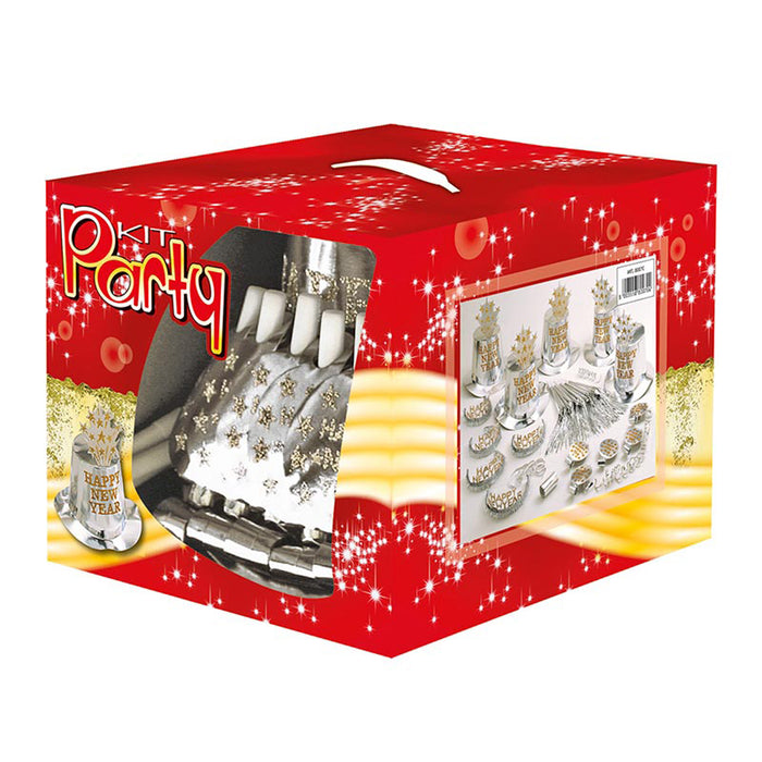 PartySet Happy New Year für 10 Personen silber