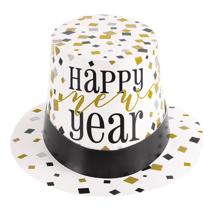 Hut Silvester Happy New Year Weiß