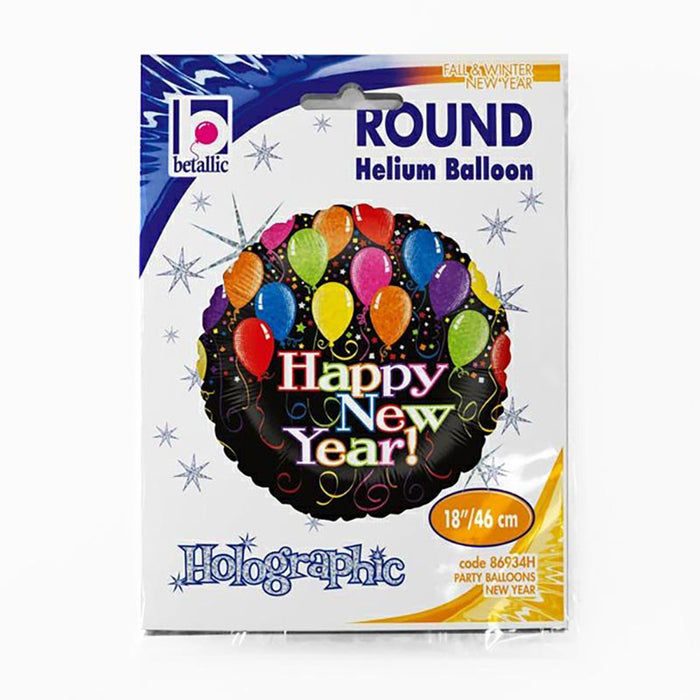 ABC18 Folienballon "HNY Ballons Holo" | Ø 46 cm