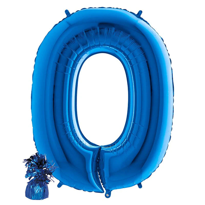 Befüllte Riesenzahl zur Filialabholung 102 cm - Blau