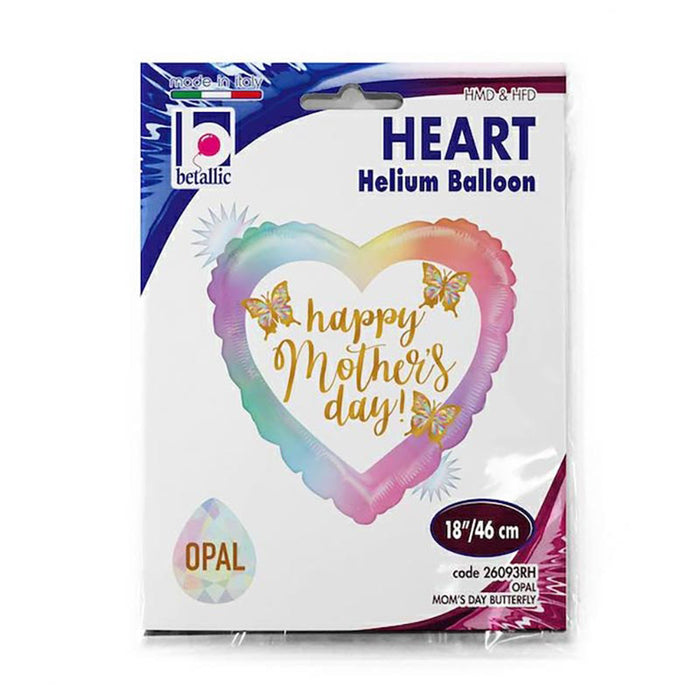 ABC18 Herz Folienballon "Muttertag Opal" Holo | Ø 46 cm