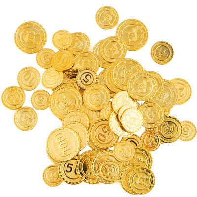 50 Goldmünzen Piratenschatz | Gold - feiermeier Spielzeug