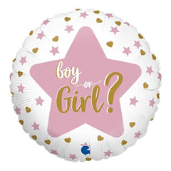 ABC18 Folienballon "Boy or Girl Gender Reveal" | Ø 46 cm
