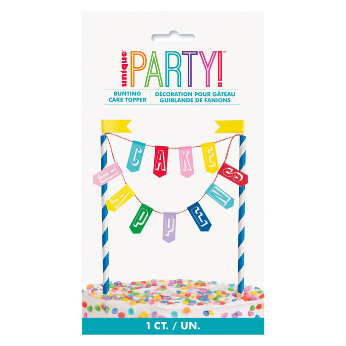 Tortendeko Banner Happy Birthday Cake Happens Rainbow