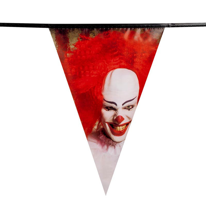 Wimpelkette PE 20x30cm L: 6m | Horror Clown
