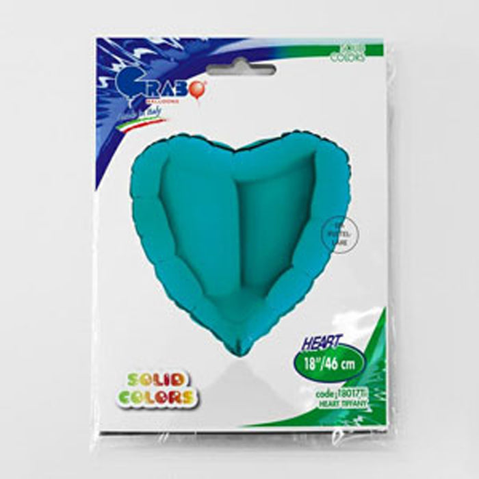 ABC18 Uni Herz 46 cm Tiffany /Türkis