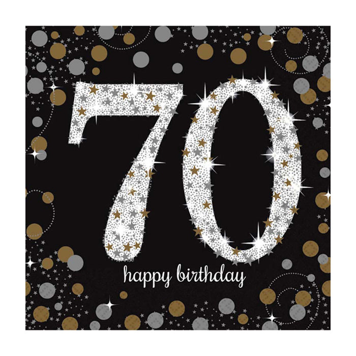 Servietten Sparkling #70 Gold/Silber 33x33cm/16Stk