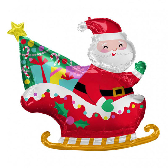 SuperShape Folienballon "Weihnachtsmann Schlitten" |