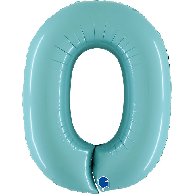 Riesenzahl Folienballon 40"/102cm | Pastel Blue