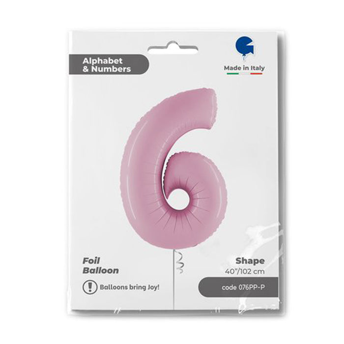 Riesenzahl Folienballon 40"/102cm | Pastel Pink #6