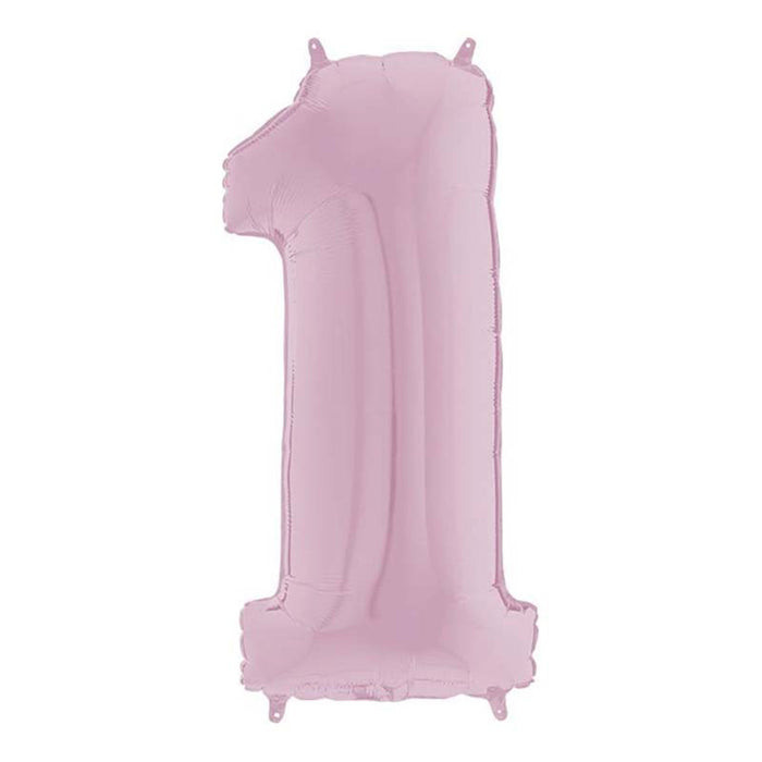 Riesenzahl Folienballon 26"/66cm | Pastel Pink #1