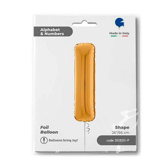 Riesenbuchstabe Folienballon 26"/66cm | Gold #I