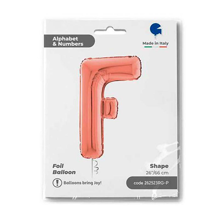 Riesenbuchstabe Folienballon 26"/66cm | Rosegold #F