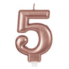 Kerzenzahl 5 Rosegold