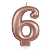 Kerzenzahl 6 Rosegold
