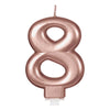 Kerzenzahl 8 Rosegold