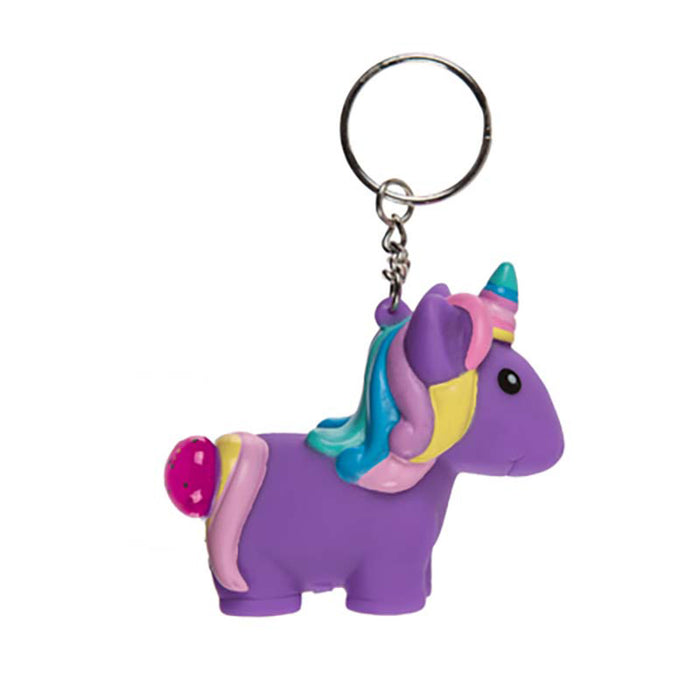 Schlüsselanh Einhorn Squeeze ca. 6cm 4-fach sort.