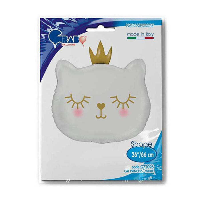 Shape Folienballon "Cat Princess White" | 66 cm