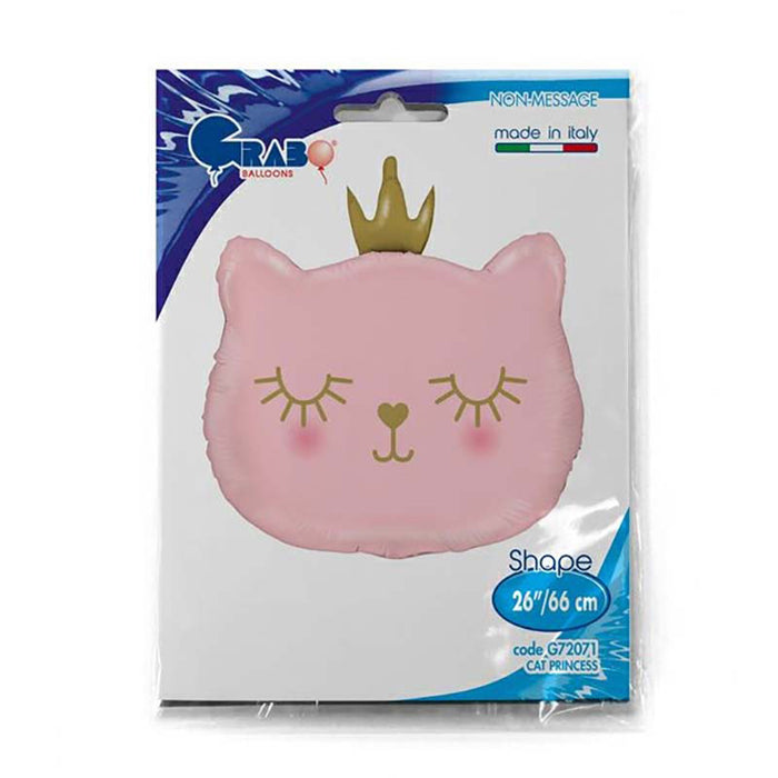 Shape Folienballon "Cat Princess Pink" | 66 cm