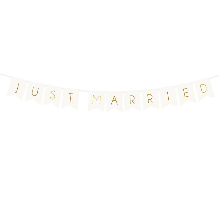 Banner Just Married weiß 15 x 155 cm