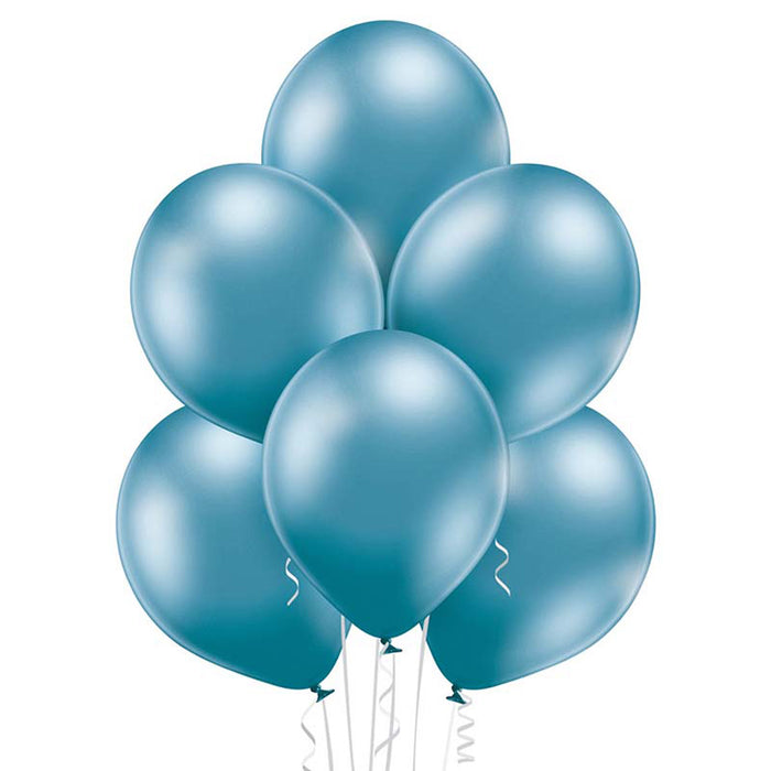 25 Stk. Luftballon Uni Glossy Ø 12cm | Blau