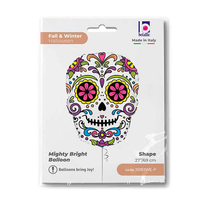 Shape Folienballon "Mighty Sugar Skull" | 69 cm