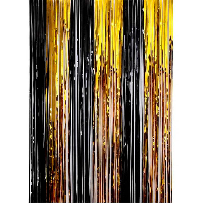 Türvorhang Schwarz-Gold ca.1x2m