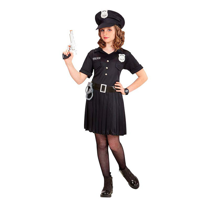 Polizistin Kostüm für Mädchen | Kleid und Mütze