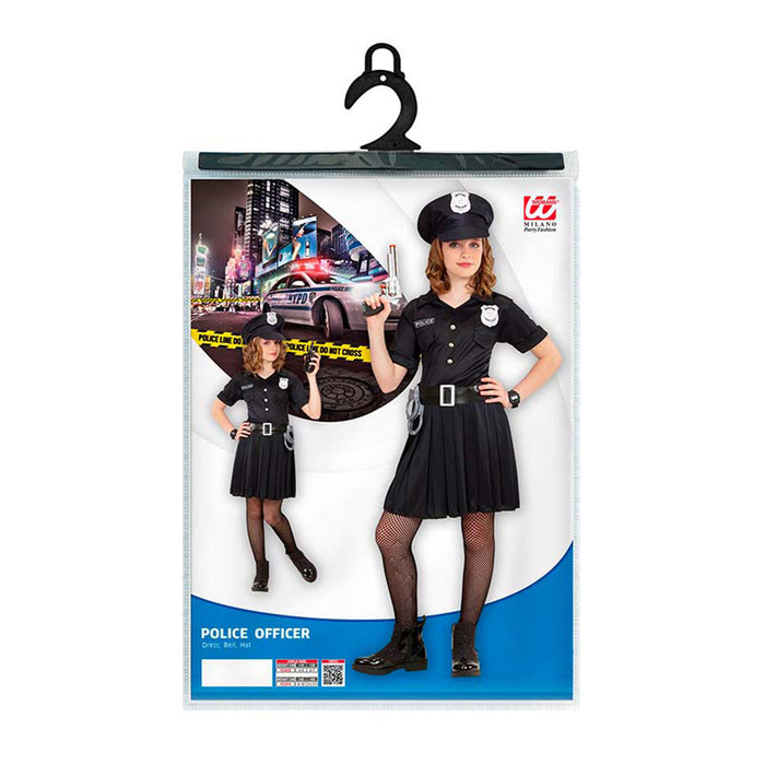 Polizistin Kostüm für Mädchen | Kleid und Mütze