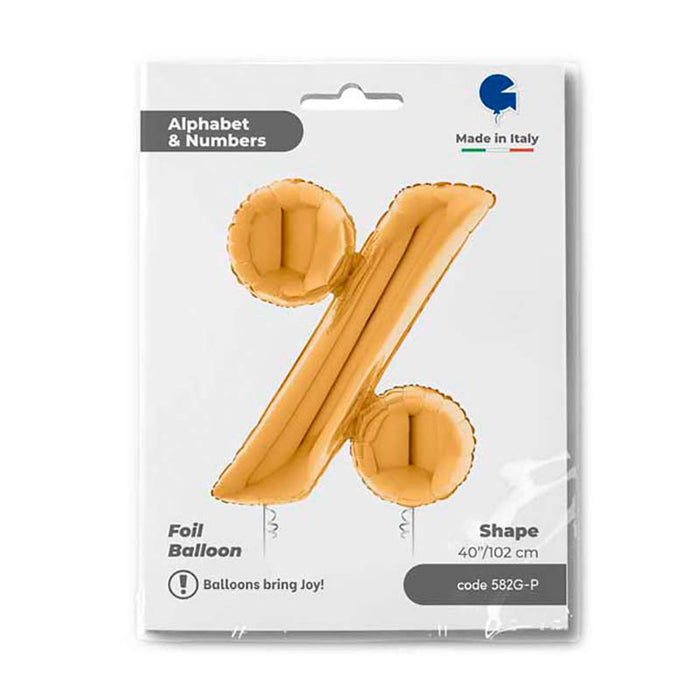 Riesenbuchstabe Folienballon 40"/102cm | Gold #%