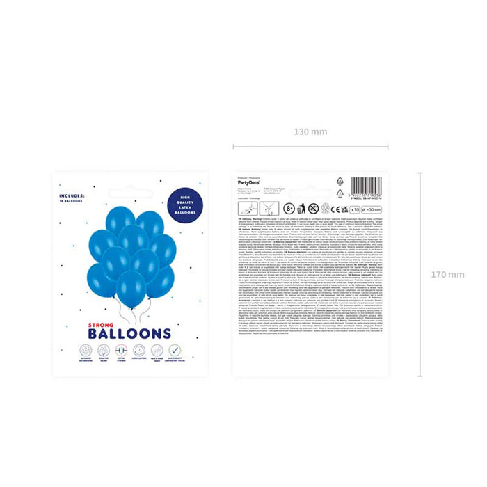 10 Stk. Luftballon Ø30cm "Uni Pastell" | Blau