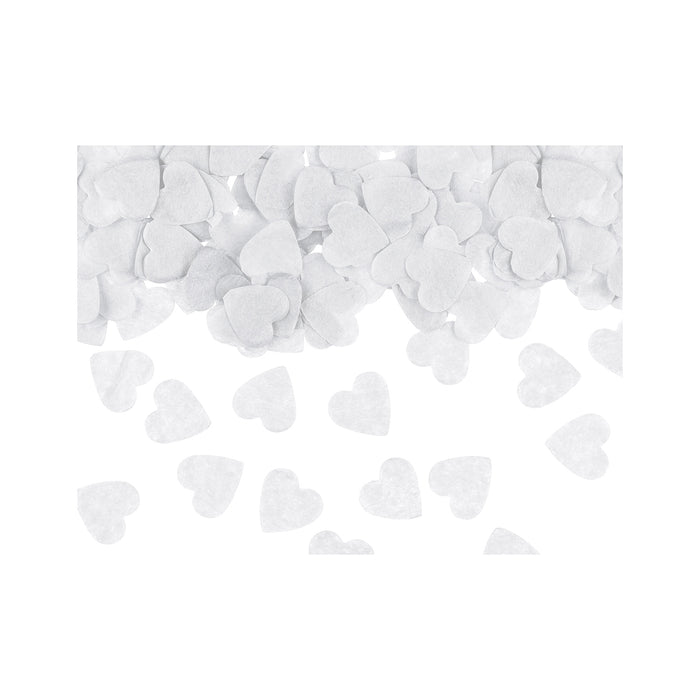 Konfetti Papier Herzen Weiß 15g