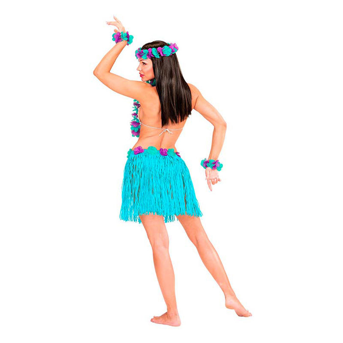 Kostüm Lady Hawaii Set Blau