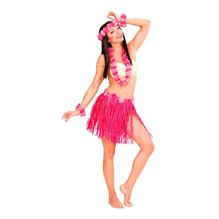 Kostüm Lady Hawaii Set Rosa